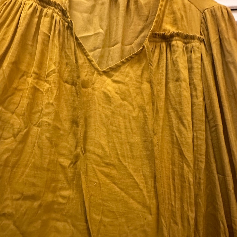 Mustard Yellow Boho Blouse
